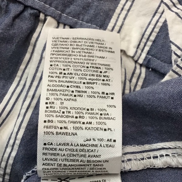 Gap Womens Blue Dobby Stripe Cotton Shift Dress - Picture 8 of 9